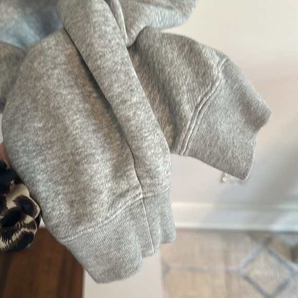 Nike Rose Gold and Gray Cropped Back Zip Sweatshirt, Sz Small - Picture 6 of 7